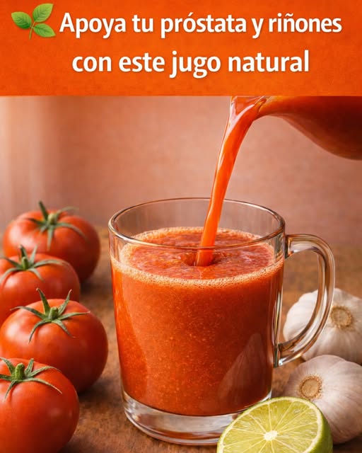 Jugo casero de tomate ajo y limón