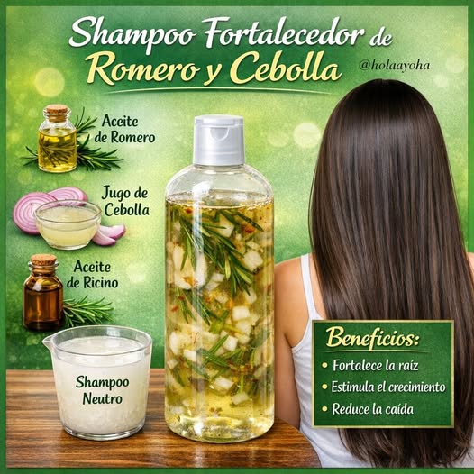 Shampoo Fortalecedor de Romero y Cebolla