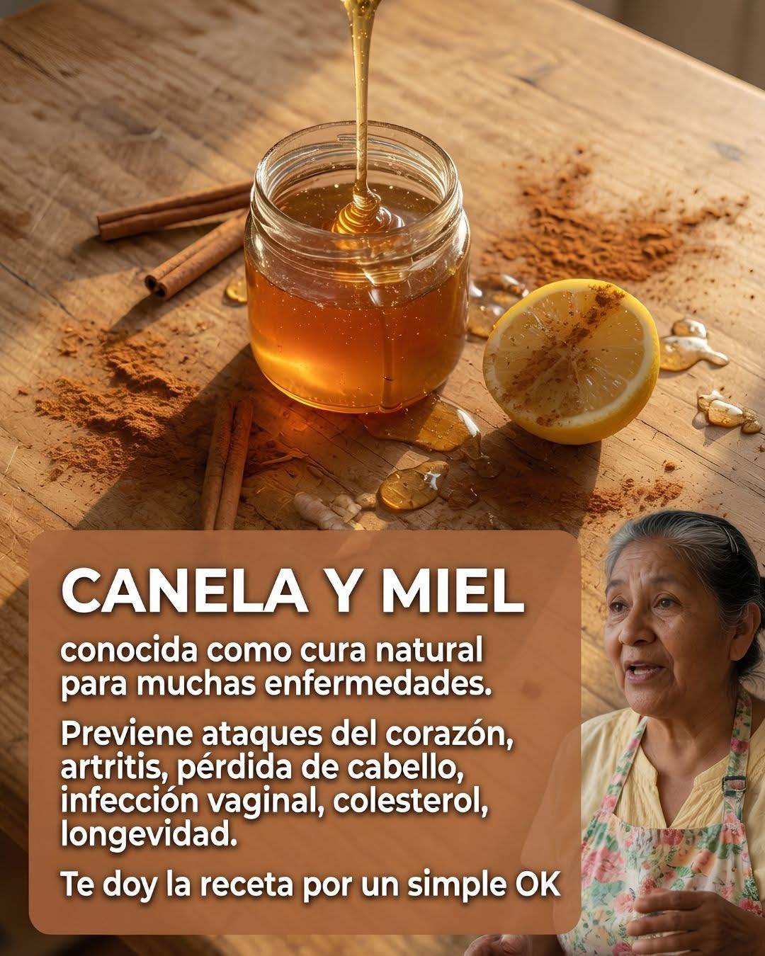 Miel con canela y limón