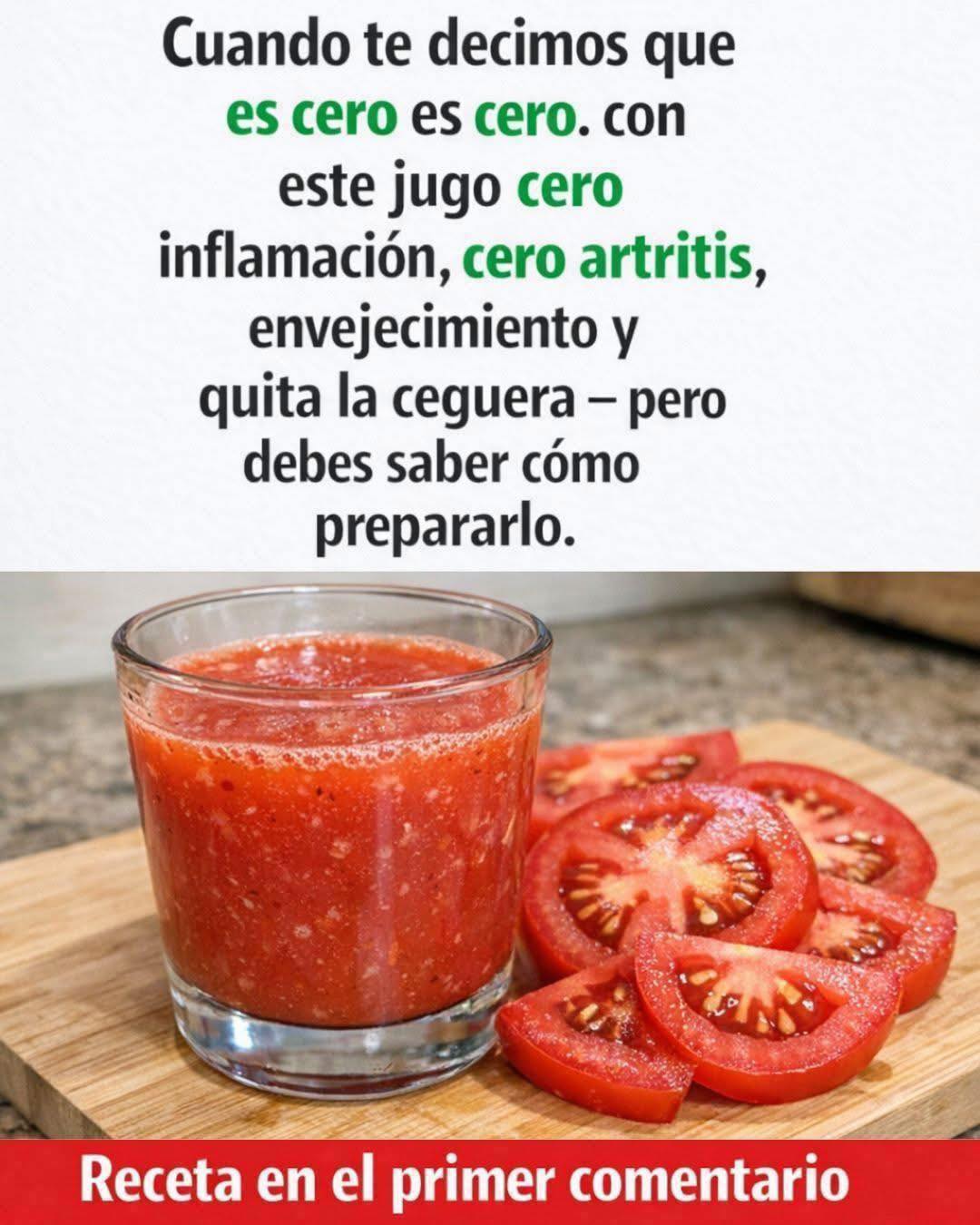 Jugo de tomate con limón