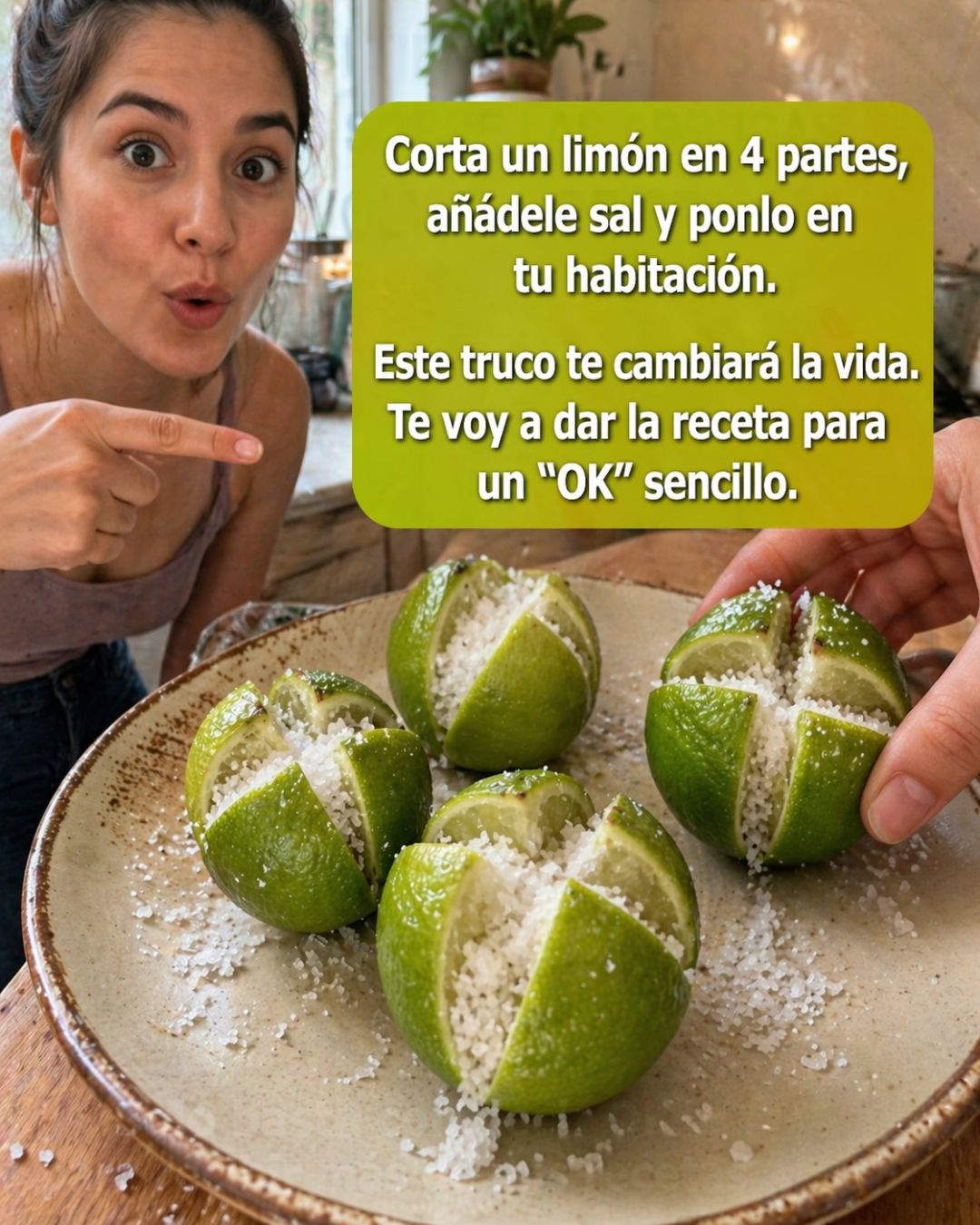 Limón y sal en un plato