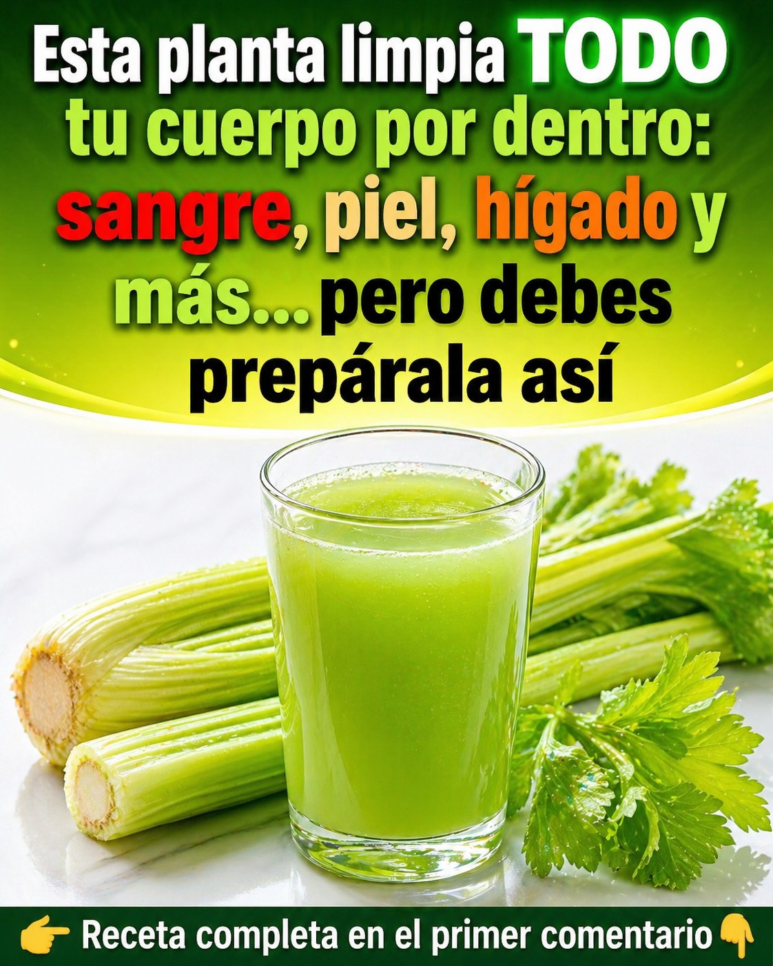 Jugo de apio para limpiar órganos