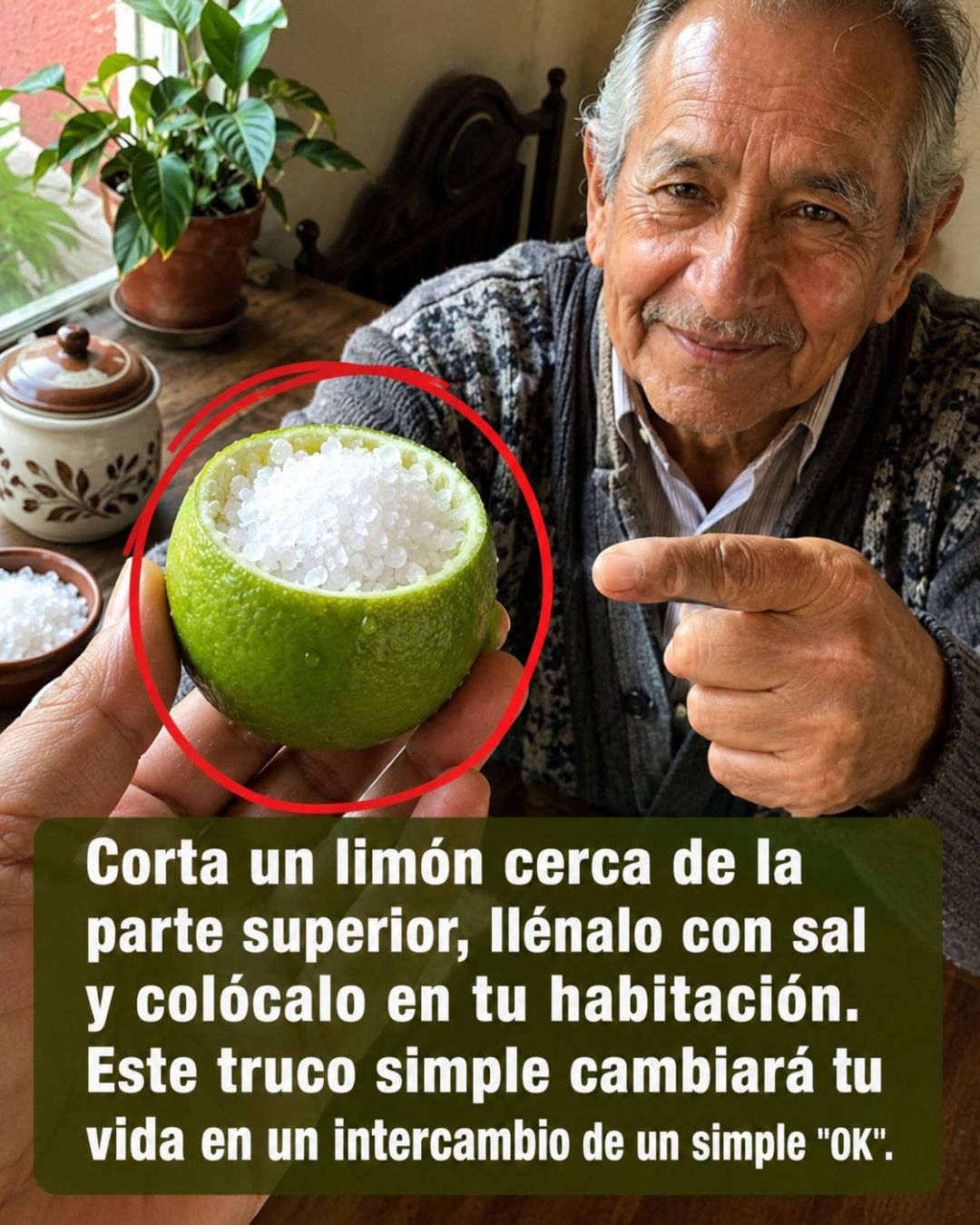 Limón cortado con sal