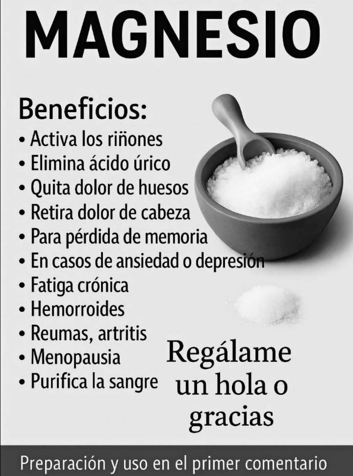 Infografía sobre los beneficios del magnesio