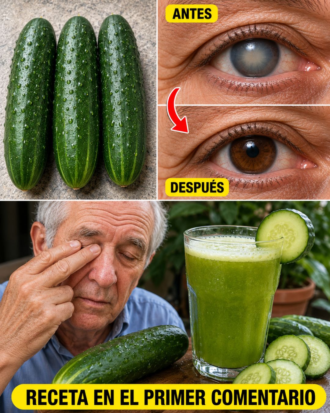 Jugo de pepino para mejorar la vista