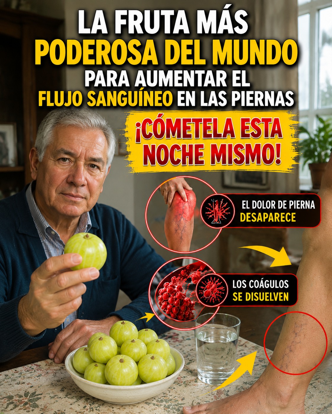 Frutas y preparación de recetas para mejorar la circulación