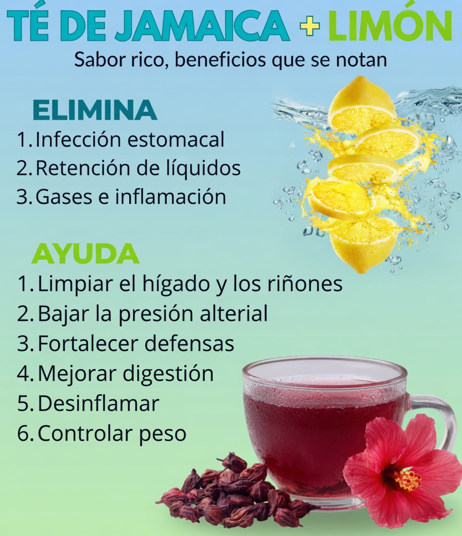 Té de Jamaica con Limón