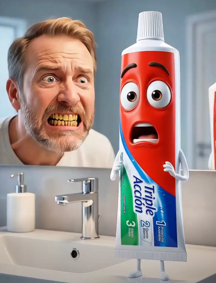 Dientes amarillos y pasta dental
