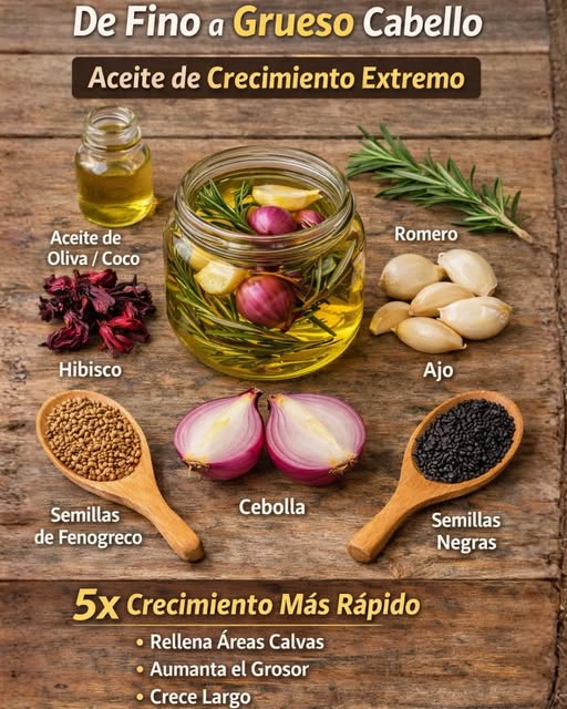 Aceite Secreto para el Crecimiento del Cabello