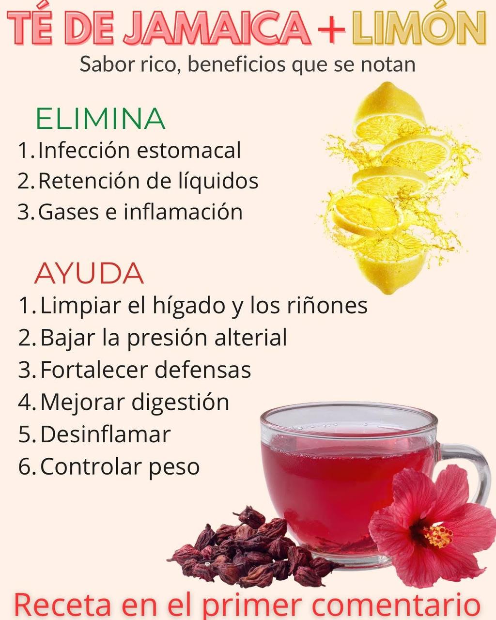 Té de Jamaica con Limón