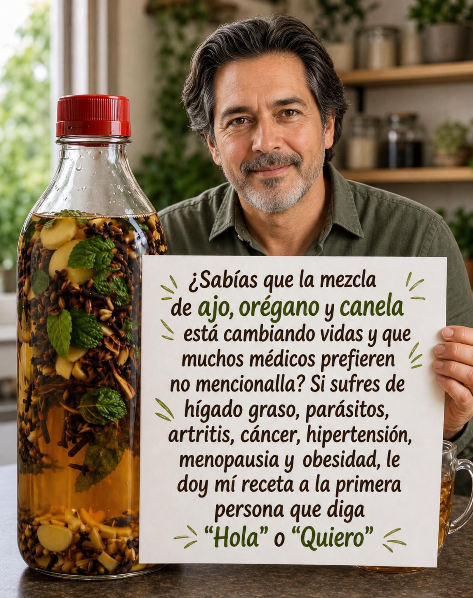 Ajo, orégano y canela