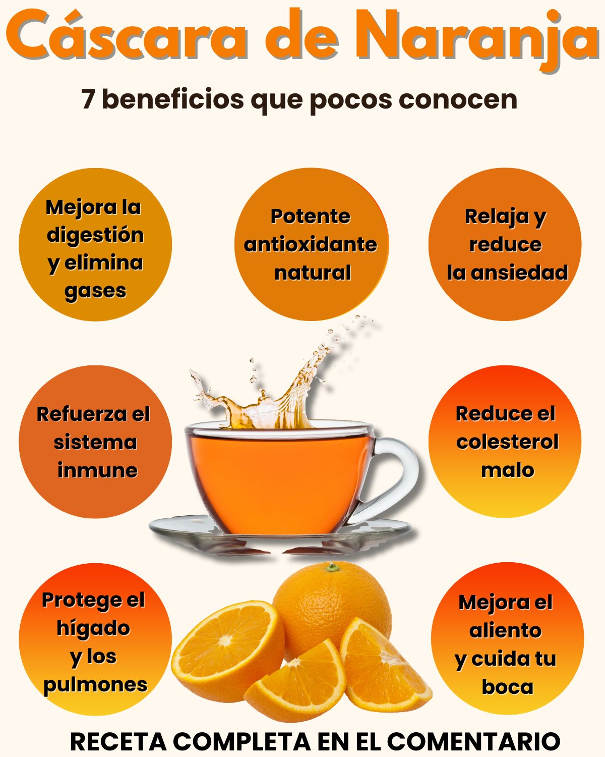 Beneficios de la cáscara de naranja
