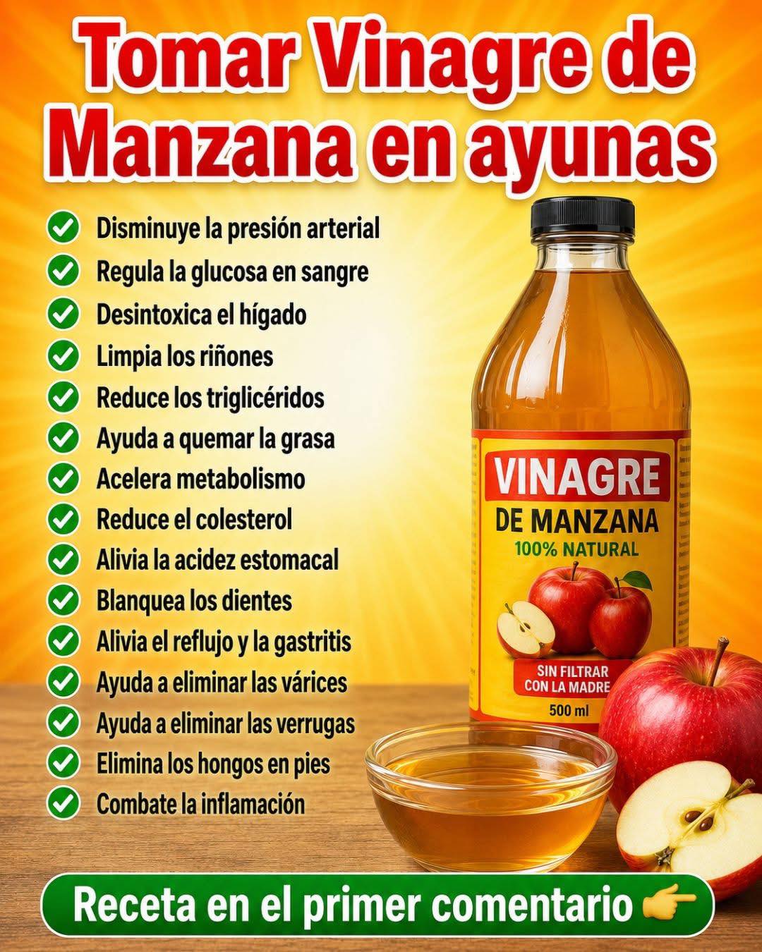 Beneficios del vinagre de manzana