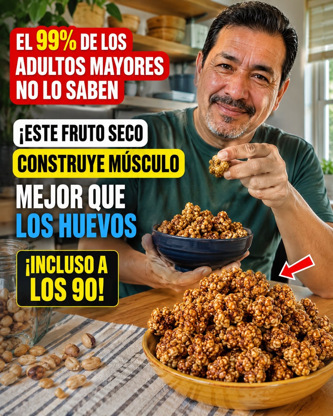 Fruto seco rico en proteínas