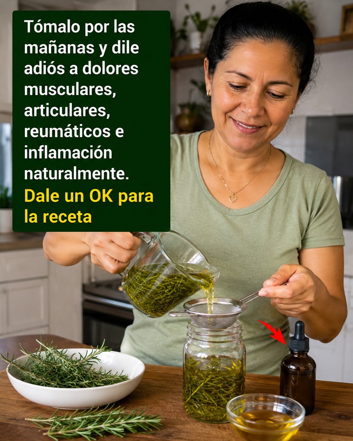 Preparación de infusión de romero