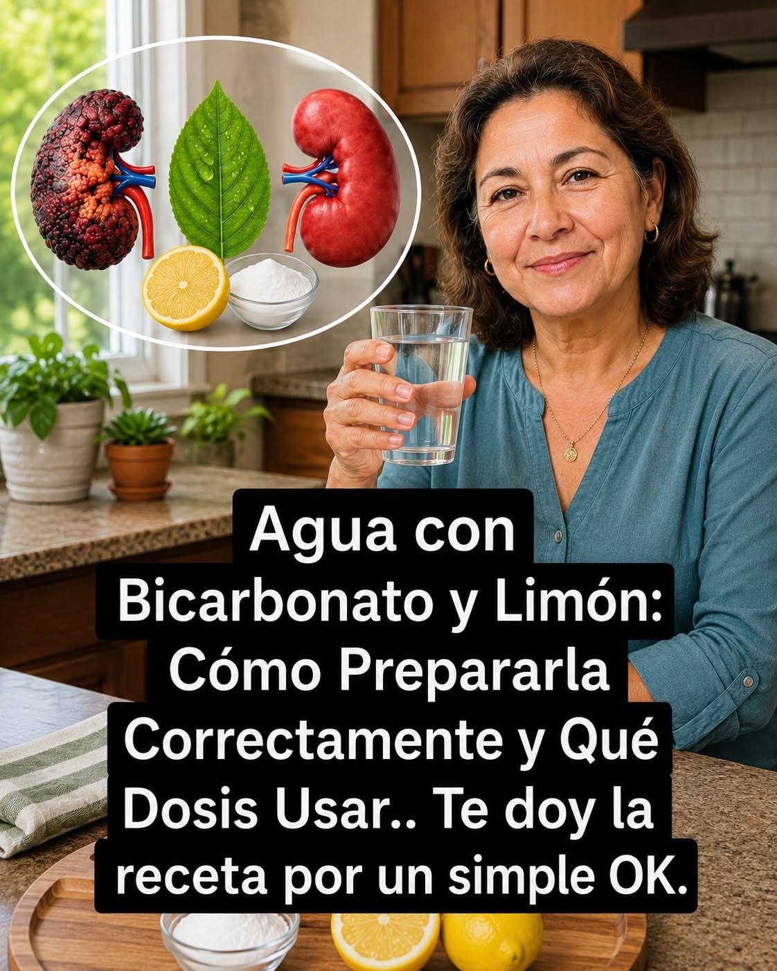 Agua con Bicarbonato y Limón
