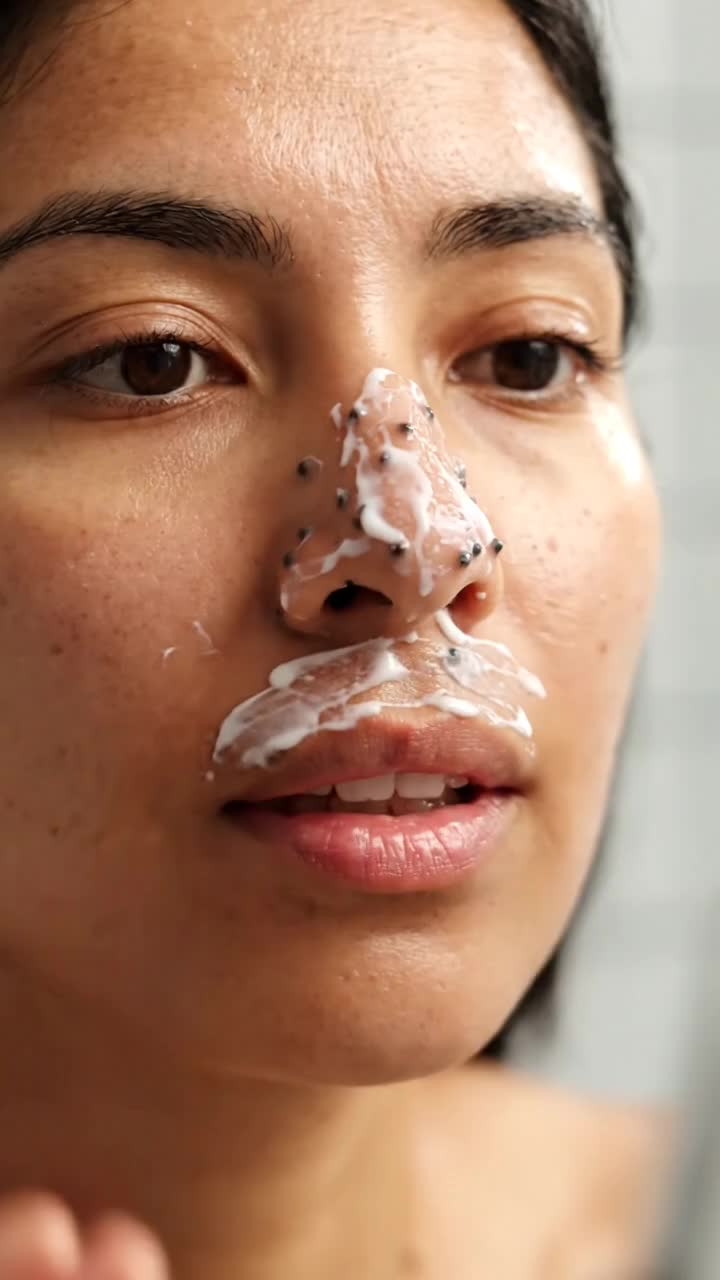 Aplicación de mascarilla facial casera
