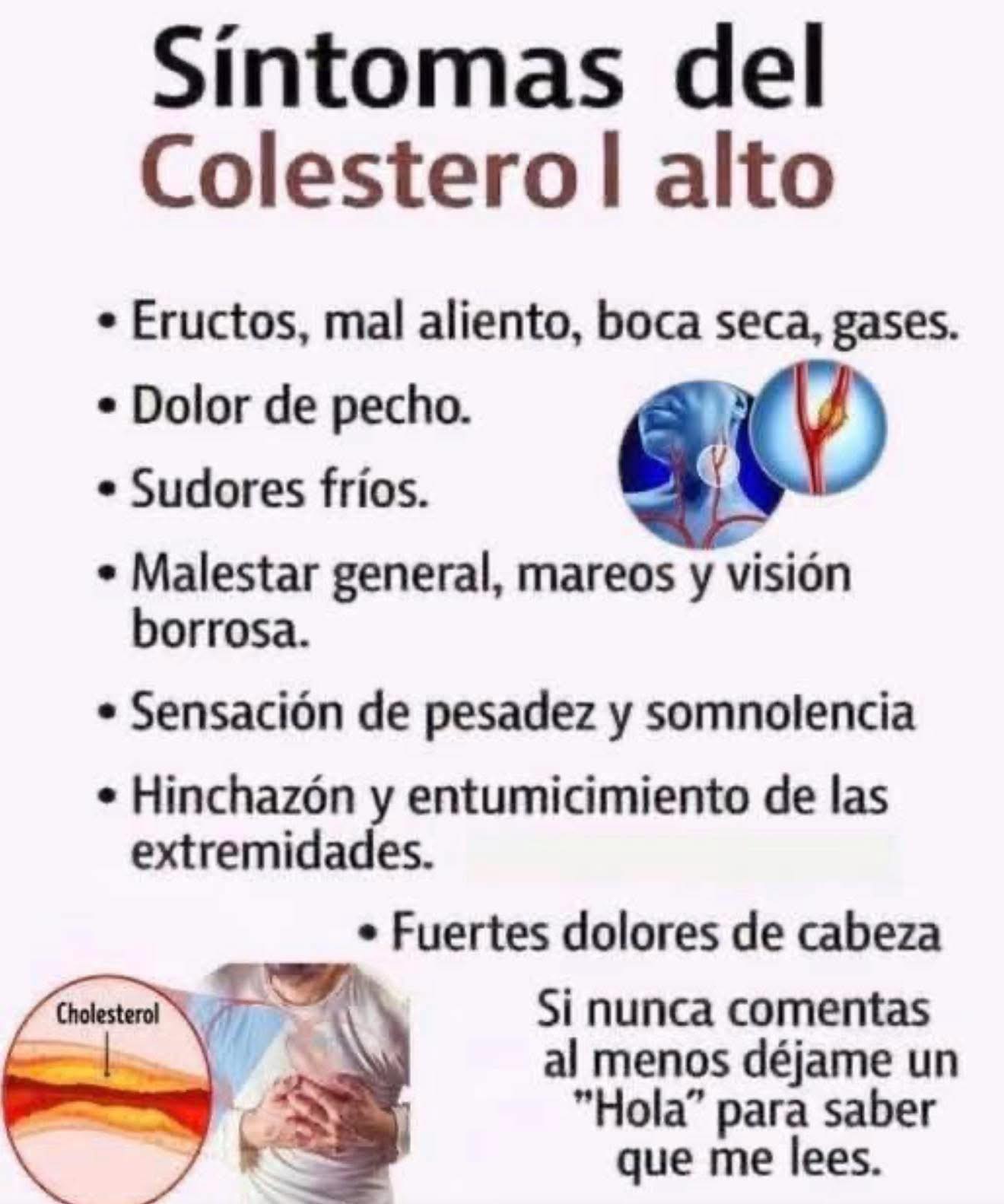 Síntomas del Colesterol Alto
