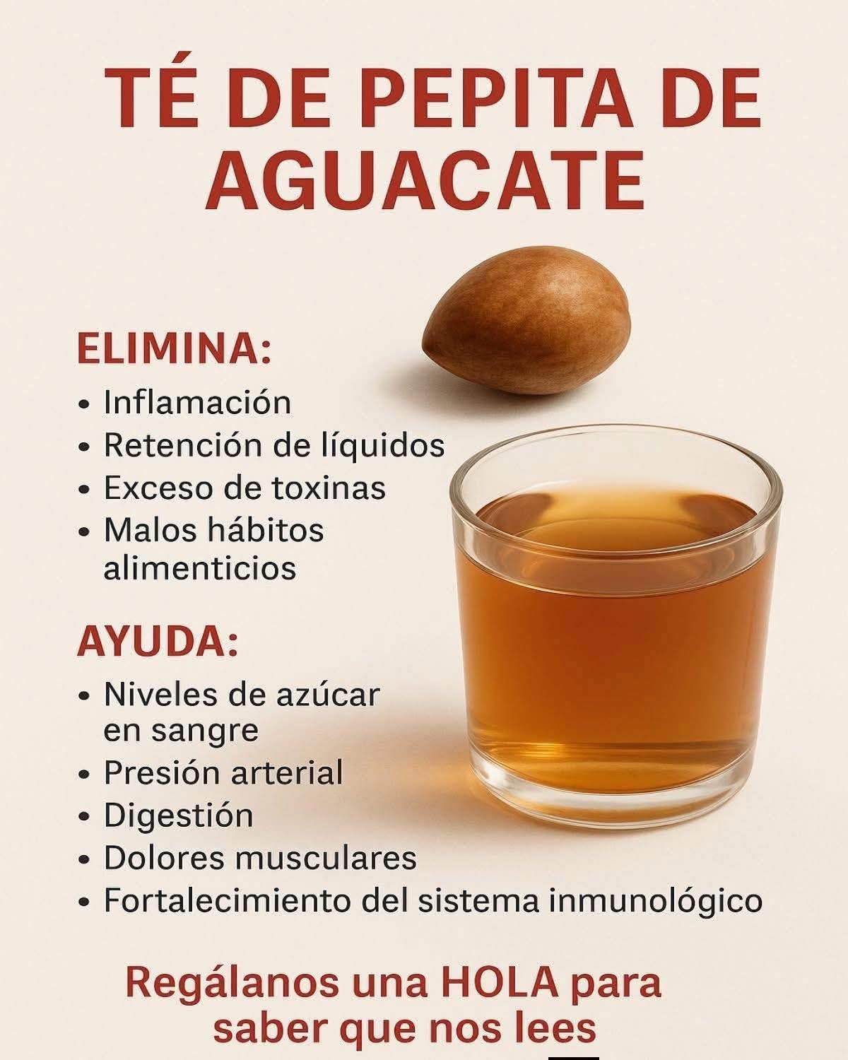 Té de semilla de aguacate