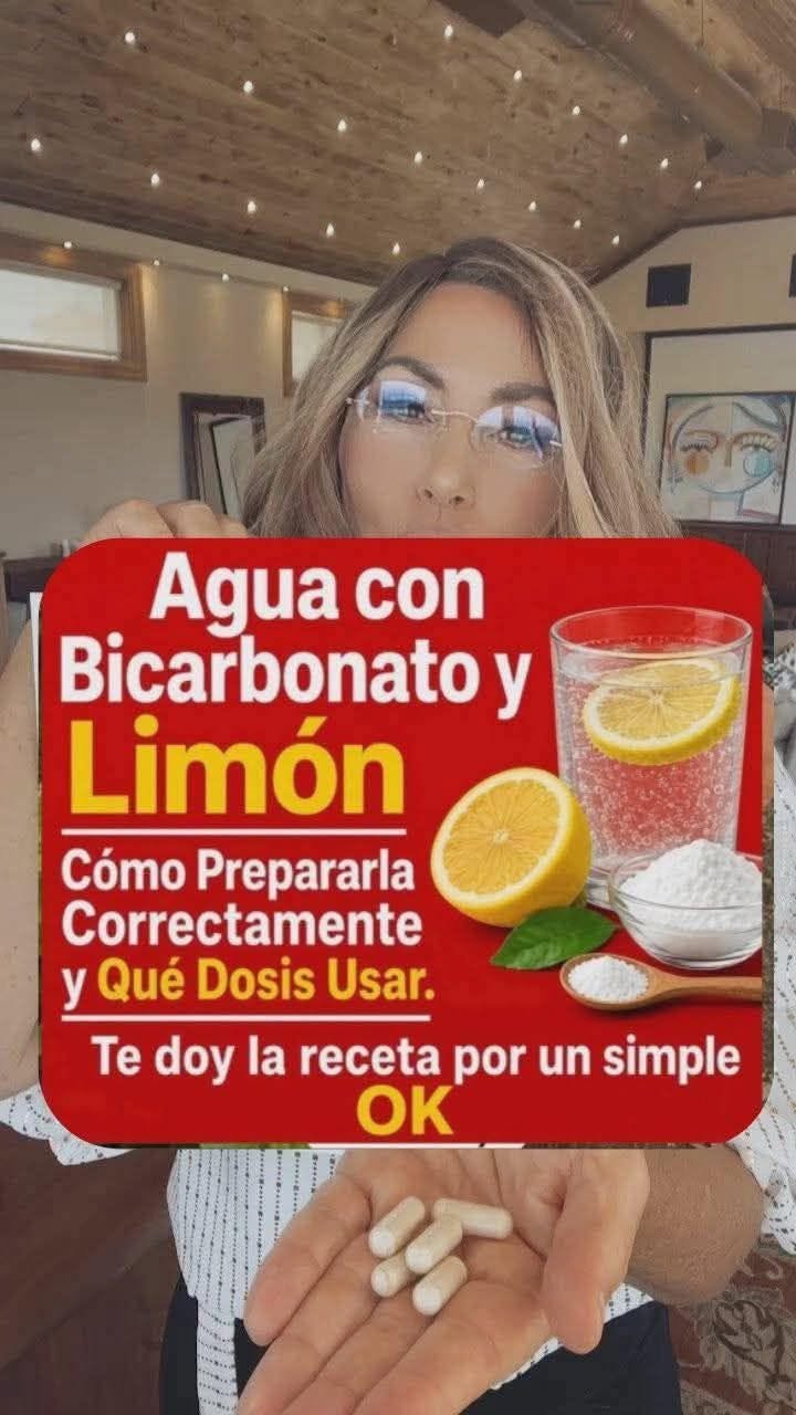 Agua con Bicarbonato y Limón