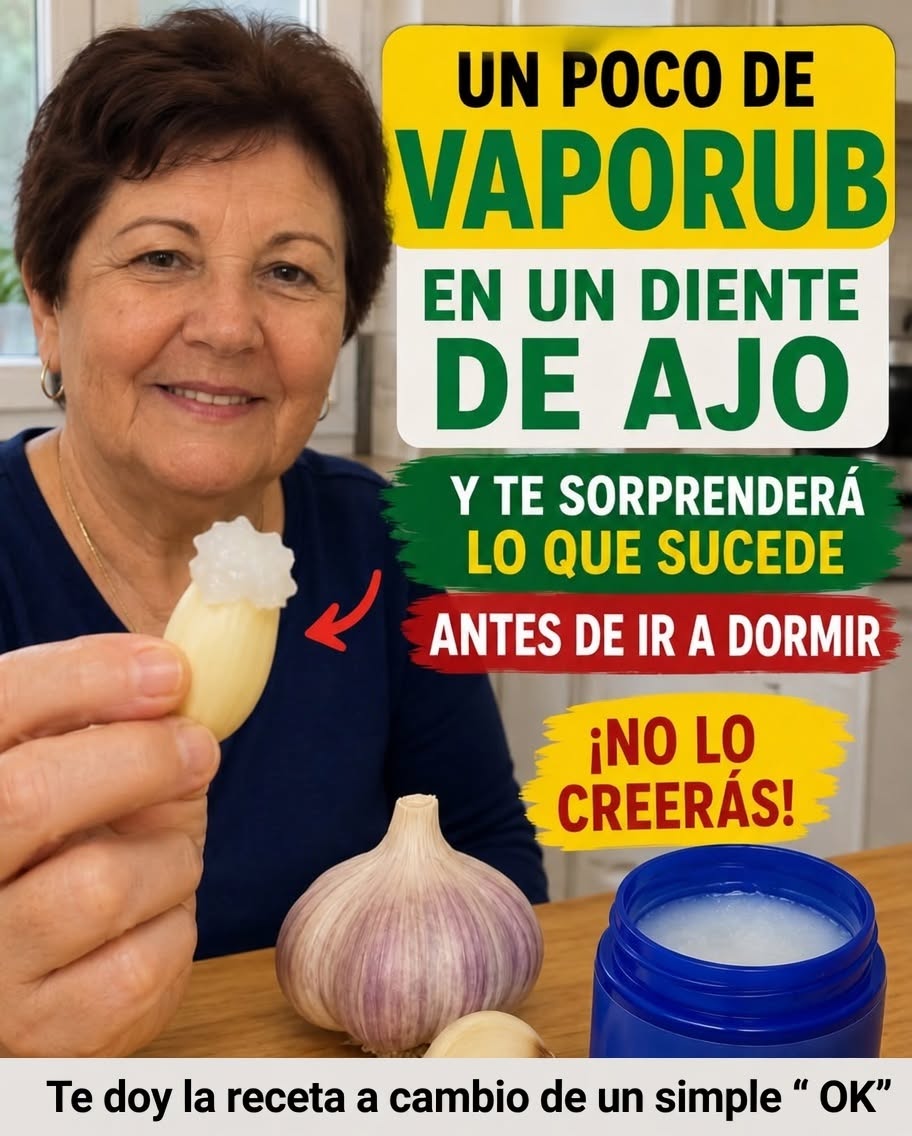 Mezcla de Vick Vaporub con diente de ajo