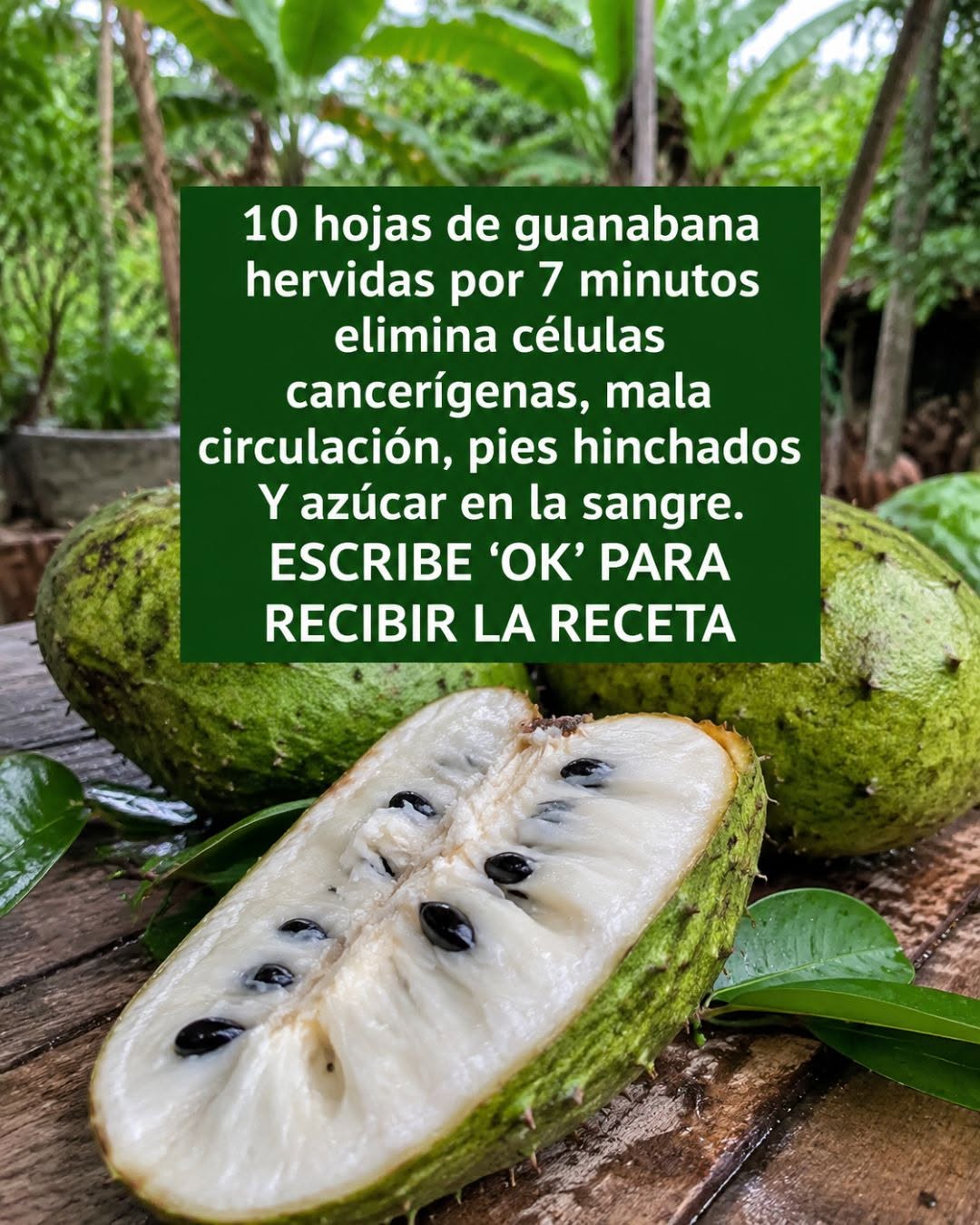 Guanábana partida por la mitad