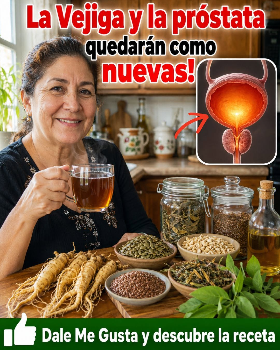 Ingredientes Naturales para la salud de la vejiga y próstata