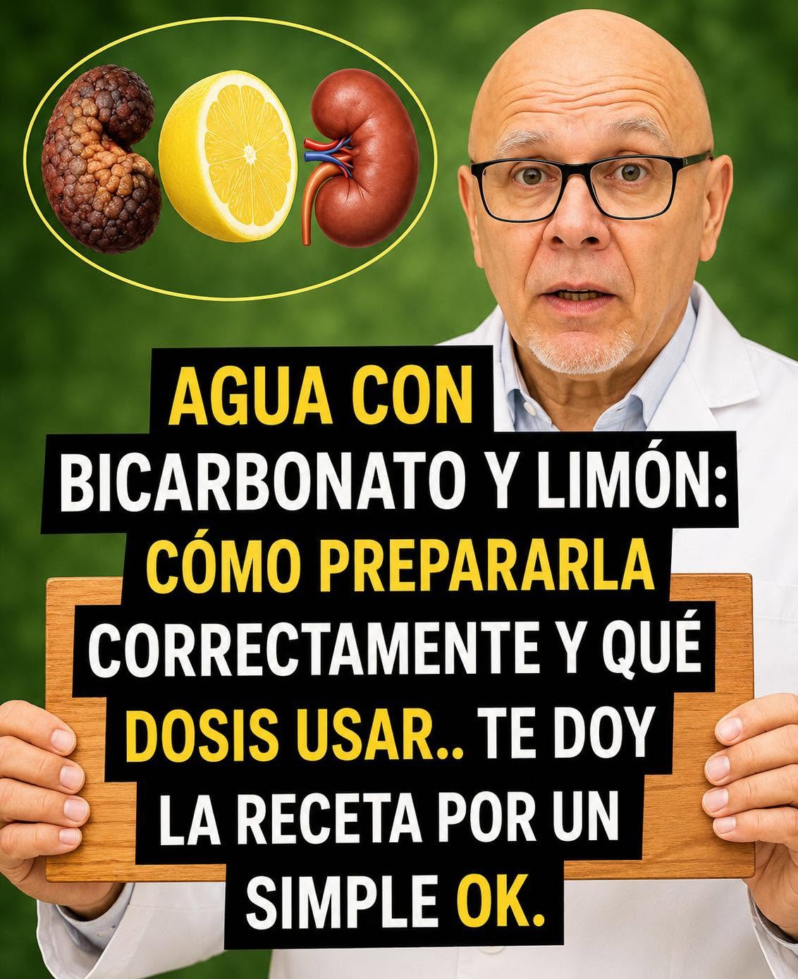 Agua con Bicarbonato y Limón