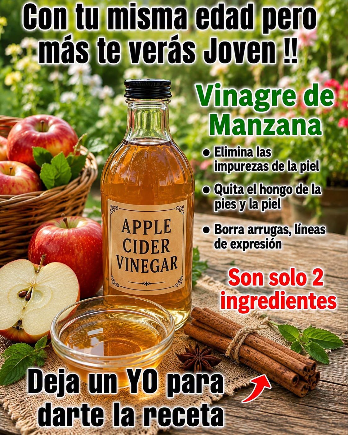 Vinagre de Manzana y Ingredientes Naturales