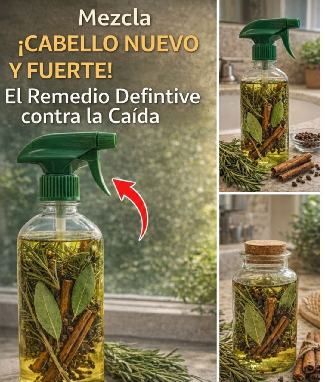 Spray Natural para Fortalecer Cabello