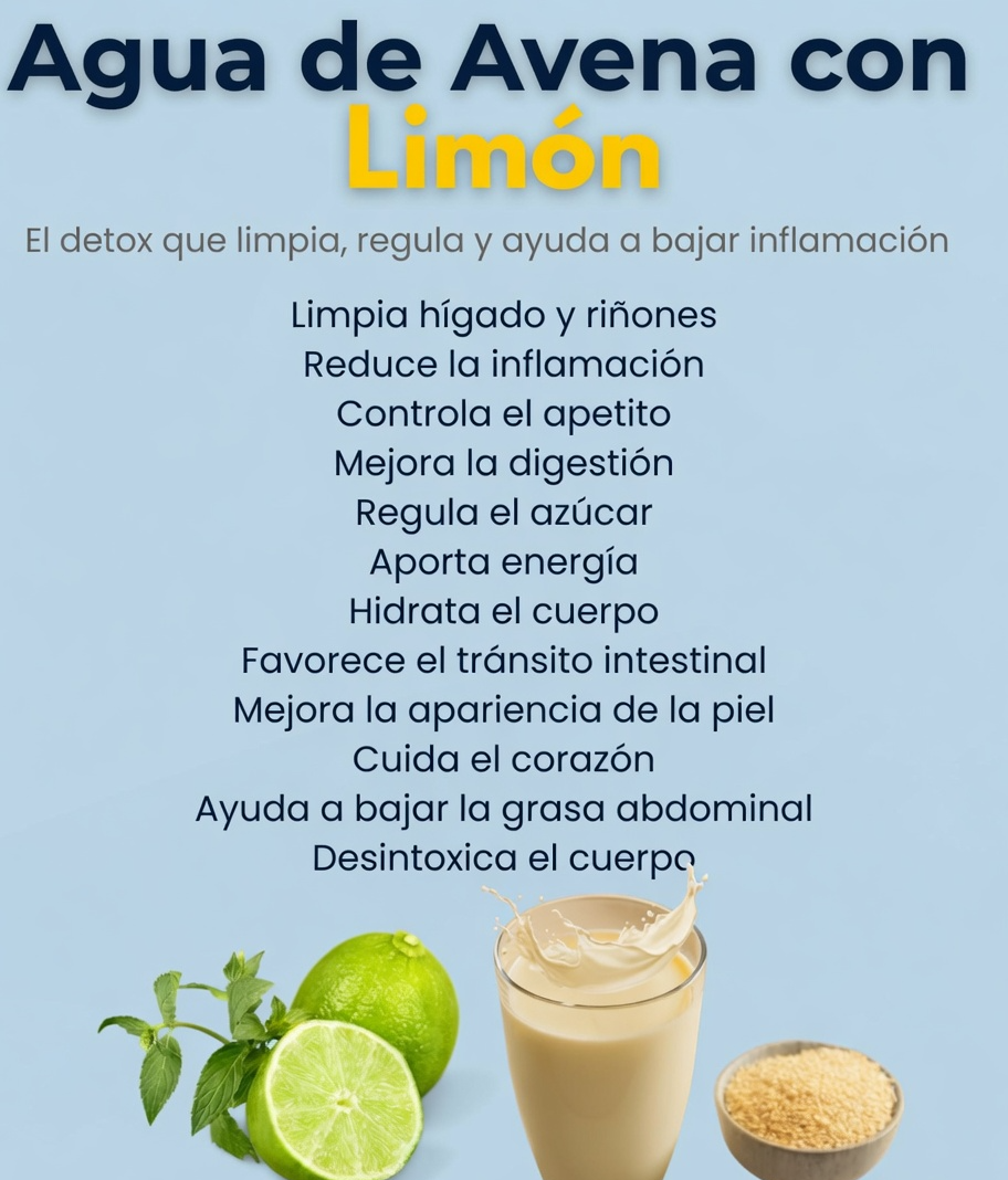 Agua de Avena con Limón