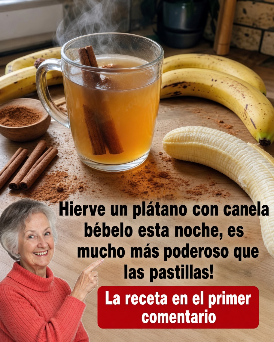 Bebida caliente de plátano con canela