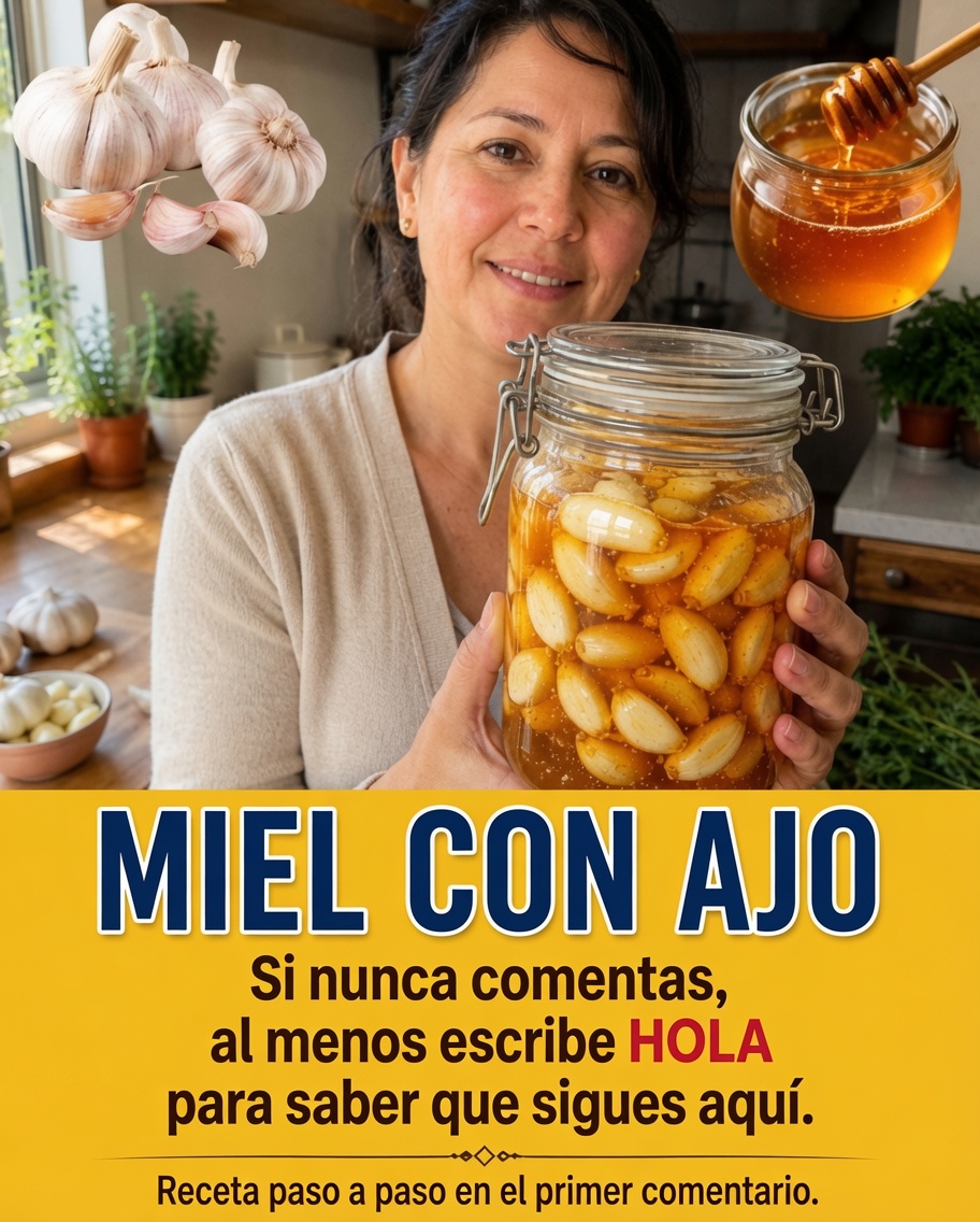 Preparación de miel con ajo