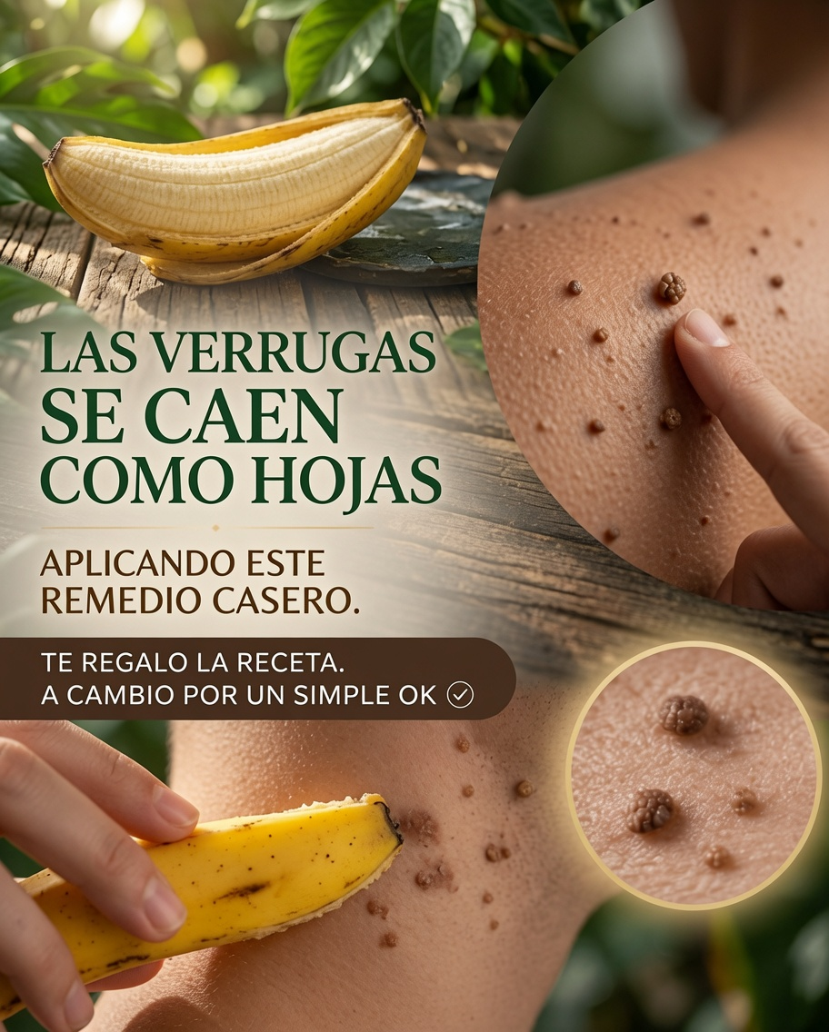 Cáscara de plátano para eliminar verrugas