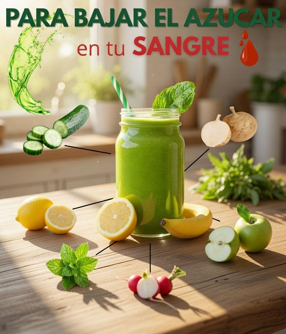 Batido Verde Para Bajar Azúcar en Sangre