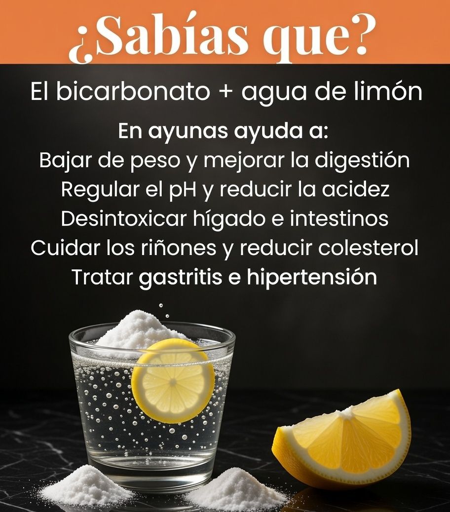 Beneficios del Agua con Limón y Bicarbonato