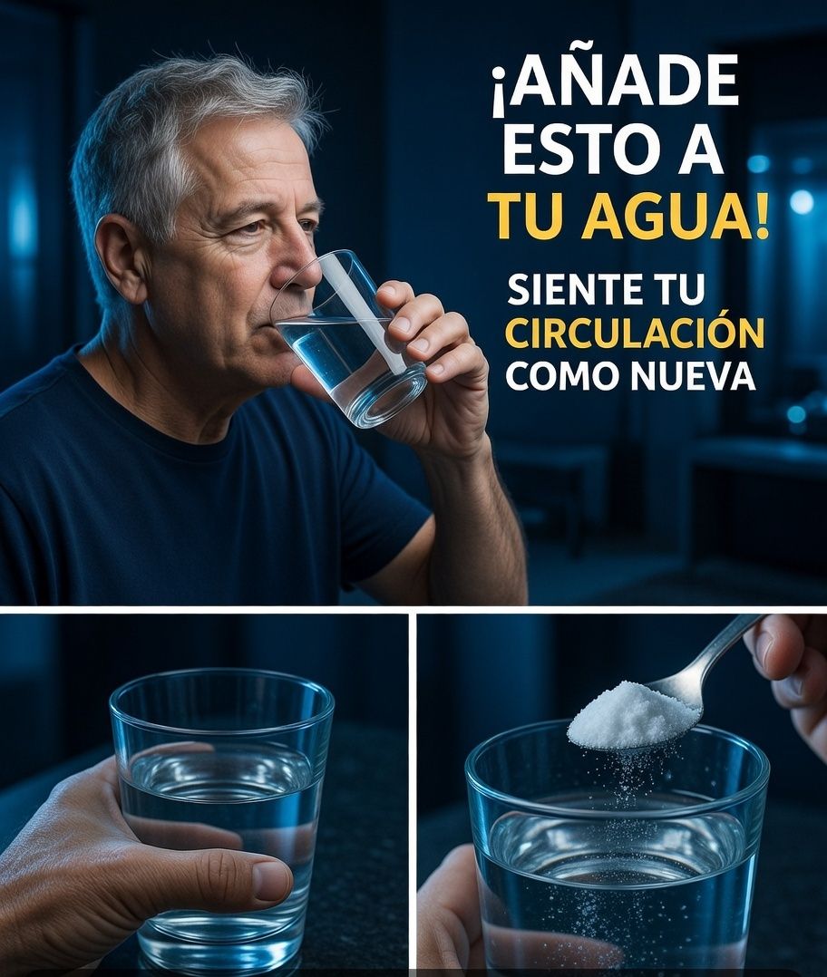 Persona bebiendo agua con magnesio