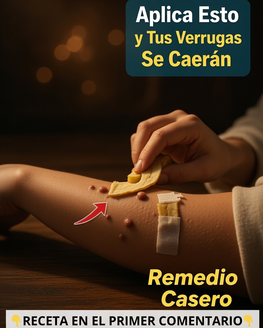 Cáscara de plátano aplicada sobre una verruga