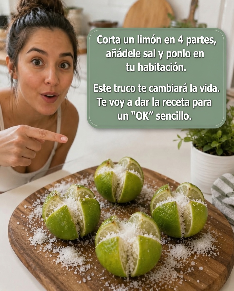 Limón y sal en un plato