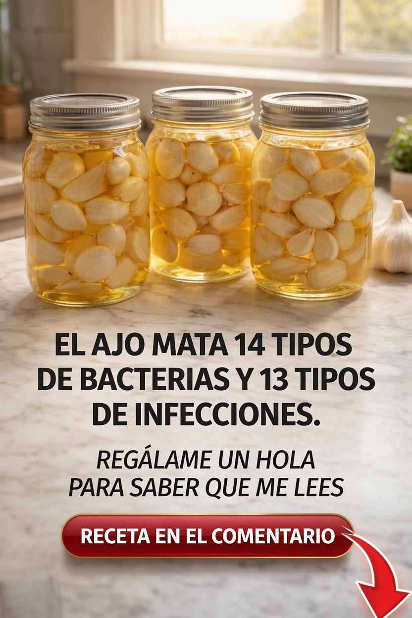 Frascos de ajo sumergidos