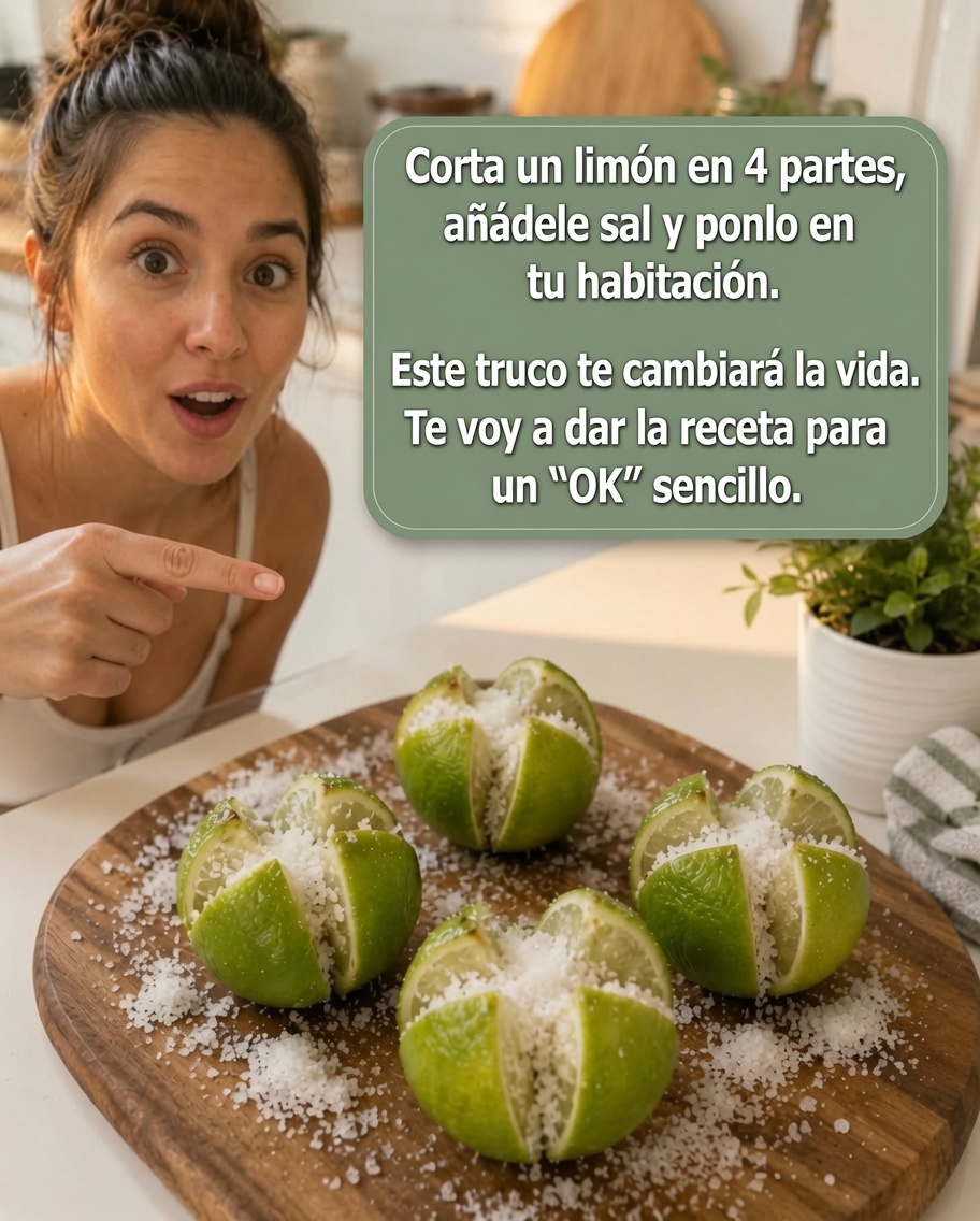 Limones cortados en cuatro partes cubiertos con sal