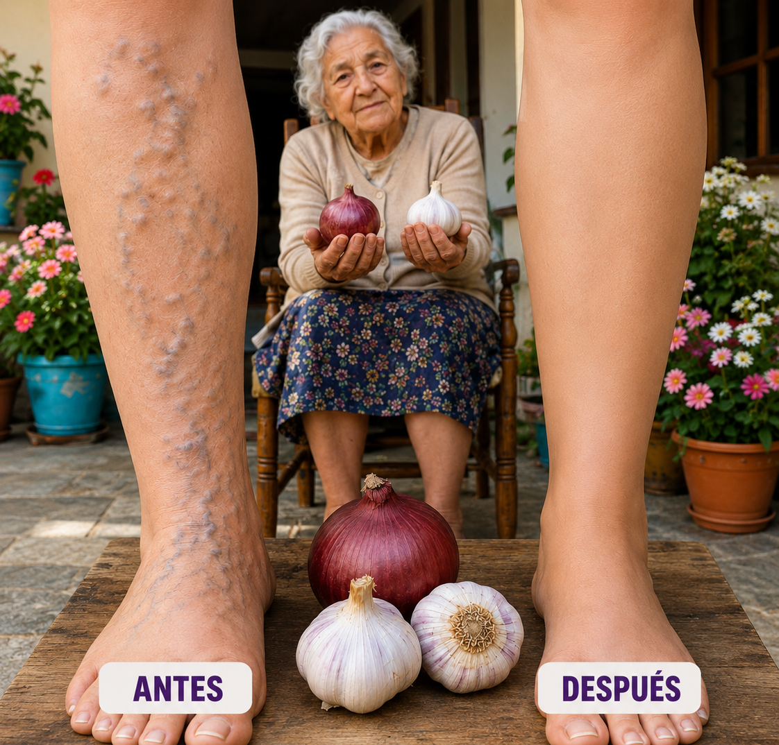 Antes y después de las piernas sin varices