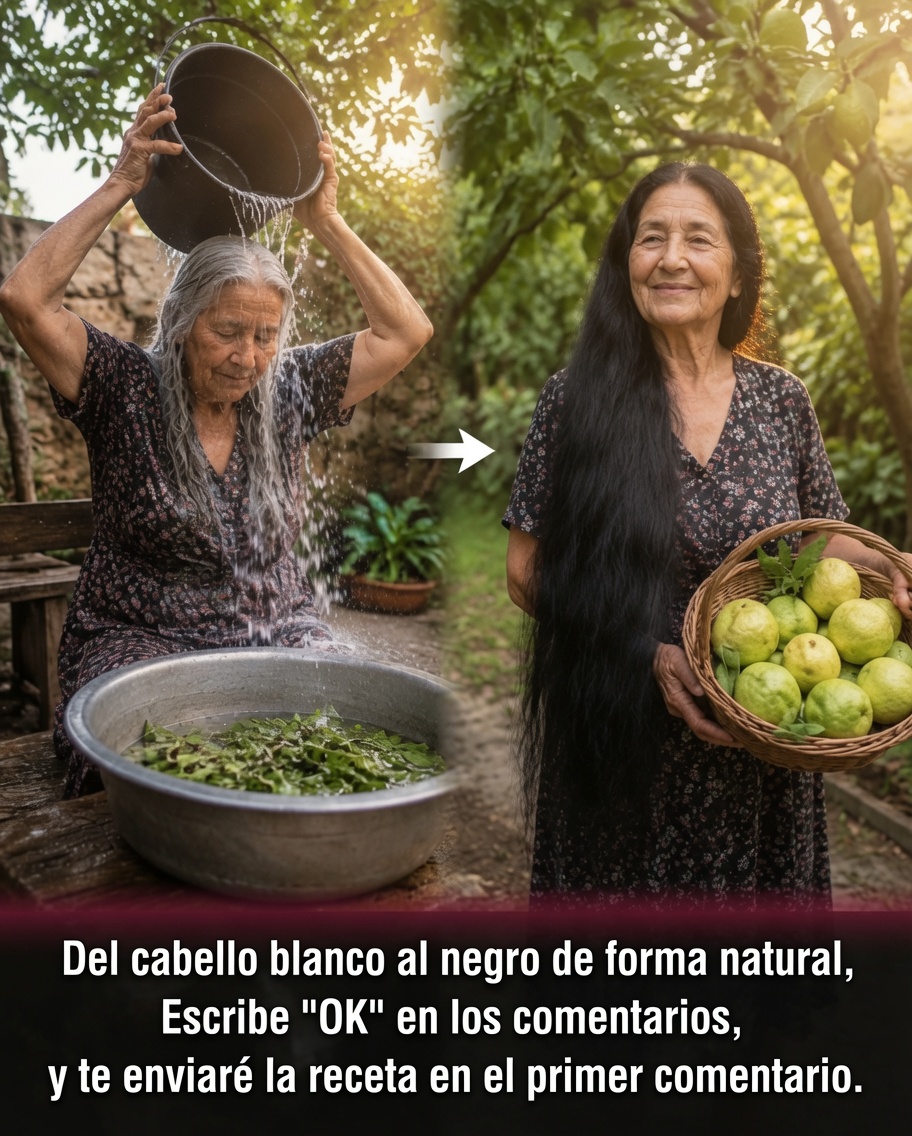 Mujer utilizando un tratamiento natural en su cabello