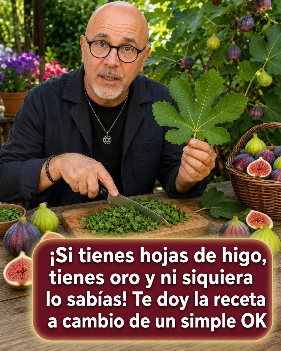 Hojas de higo frescas