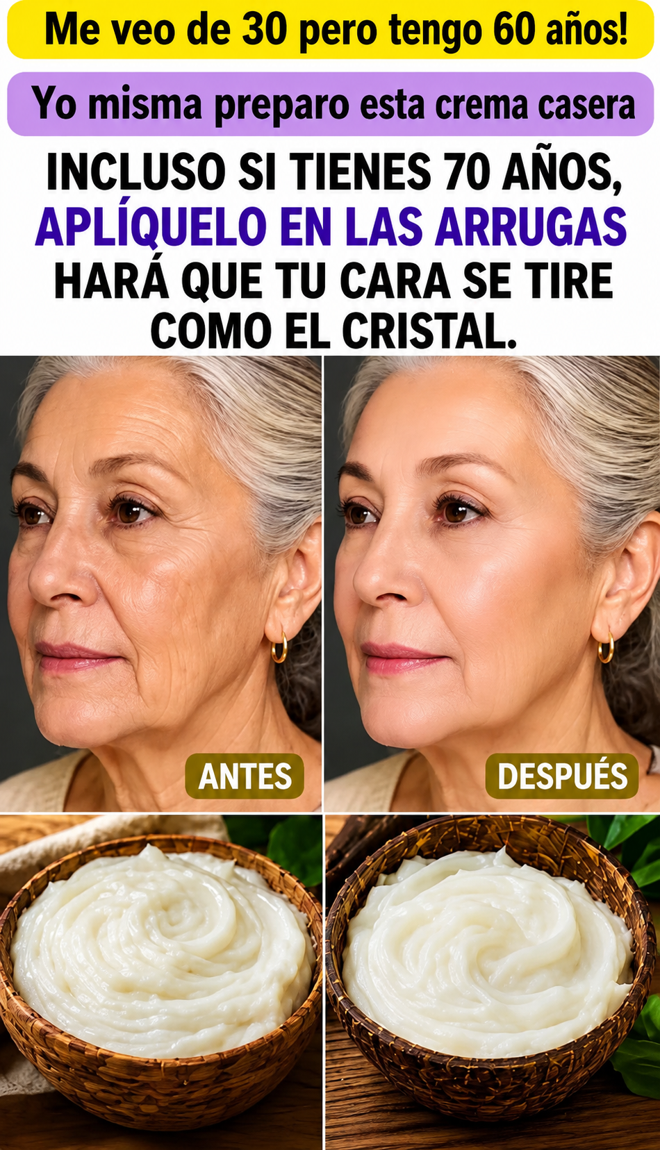 Mascarilla Casera para Arrugas y Manchas Oscuras