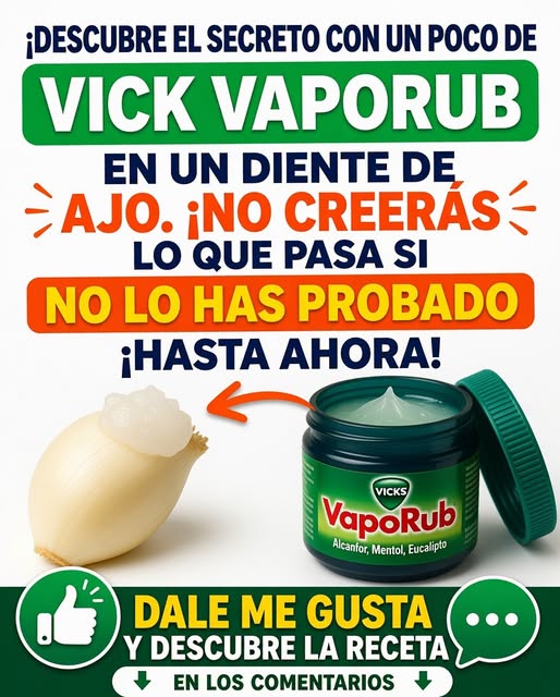 Vicks VapoRub y un diente de ajo
