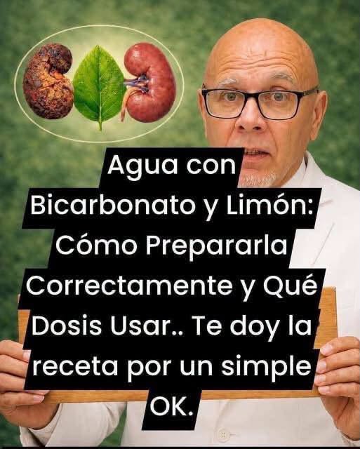 Agua con bicarbonato y limón