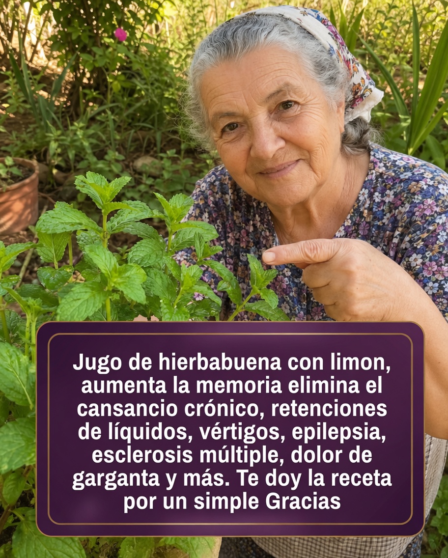 Jugo de hierbabuena con limón